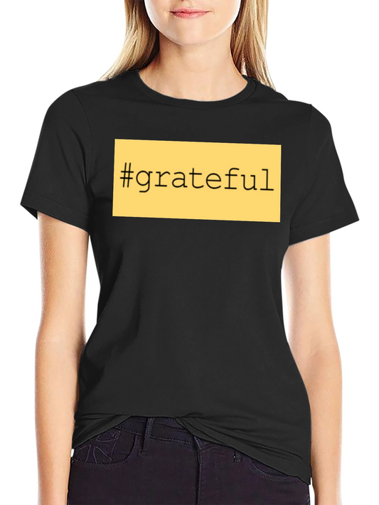 #grateful Graphic Tee - Black Cotton T-Shirt