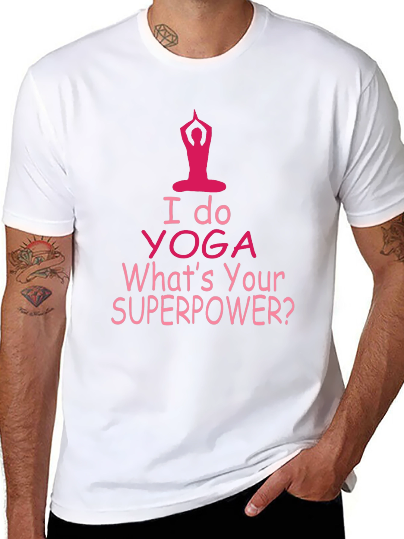 Yoga Superpower Tee - Mens Black T-Shirt
