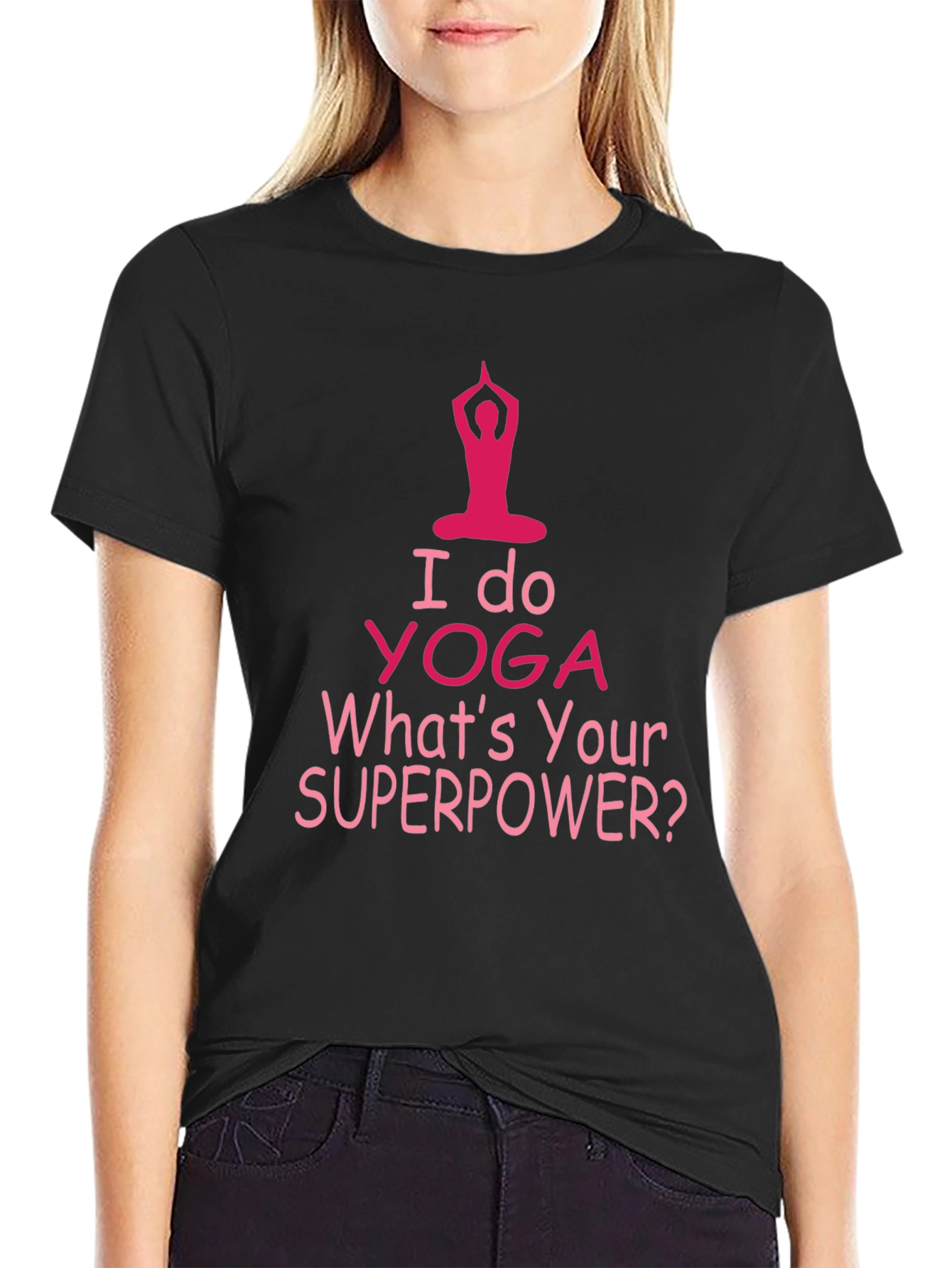 Yoga Superpower Tee - Mens Black T-Shirt