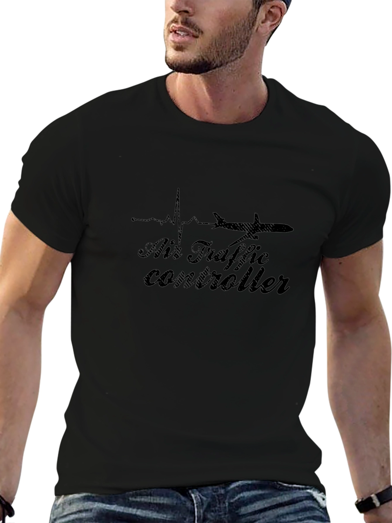 Air Traffic Controller Heartbeat Plane T-Shirt