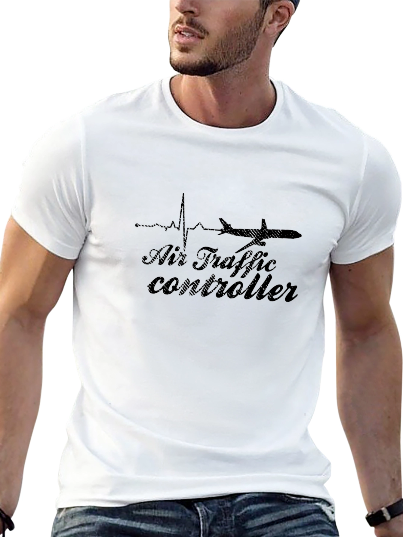 Air Traffic Controller Heartbeat Plane T-Shirt