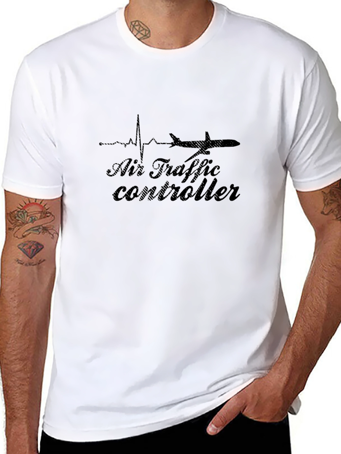 Air Traffic Controller Heartbeat Plane T-Shirt