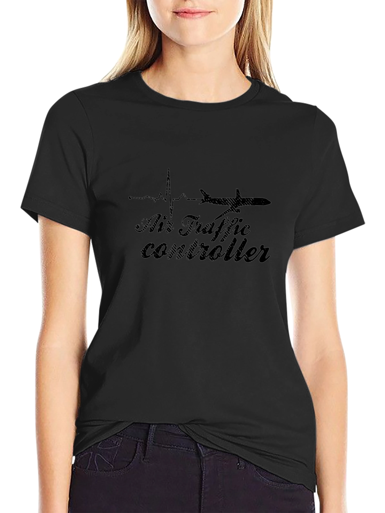 Air Traffic Controller Heartbeat Plane T-Shirt