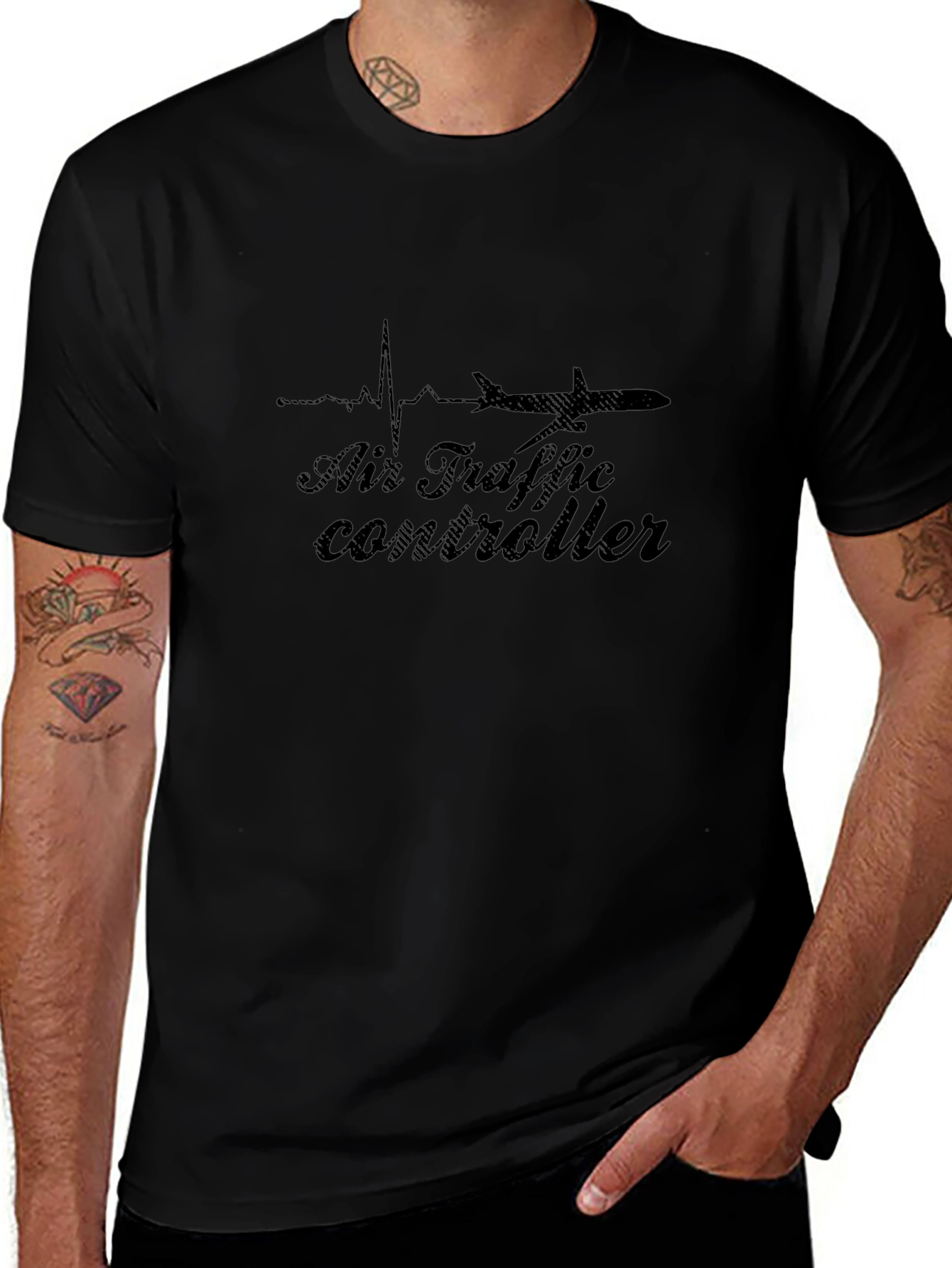 Air Traffic Controller Heartbeat Plane T-Shirt