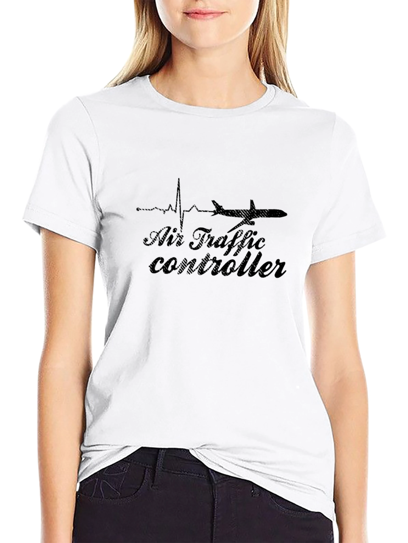 Air Traffic Controller Heartbeat Plane T-Shirt