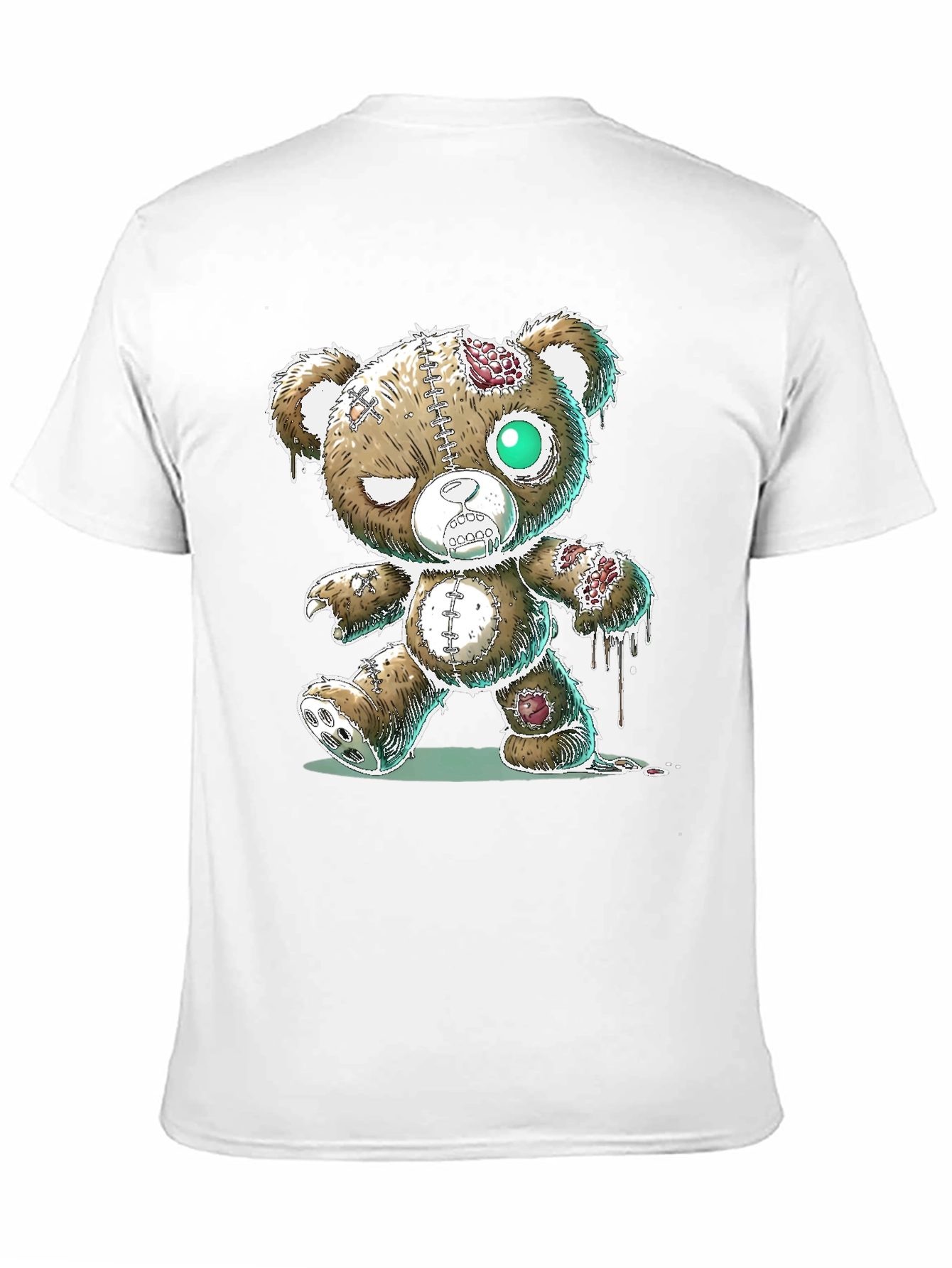 Zombie Teddy Bear Graphic T-Shirt