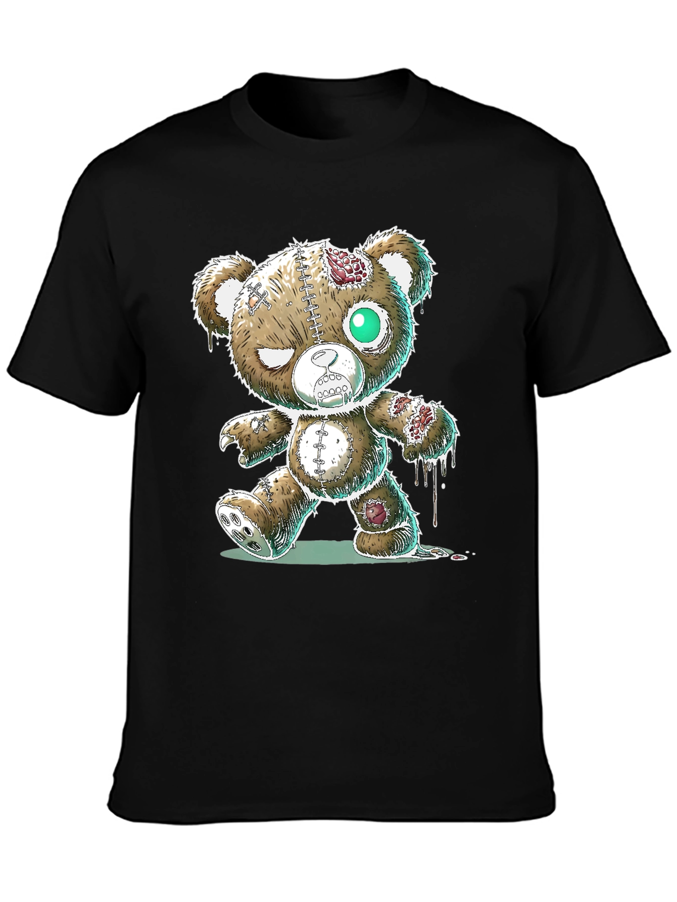 Zombie Teddy Bear Graphic T-Shirt