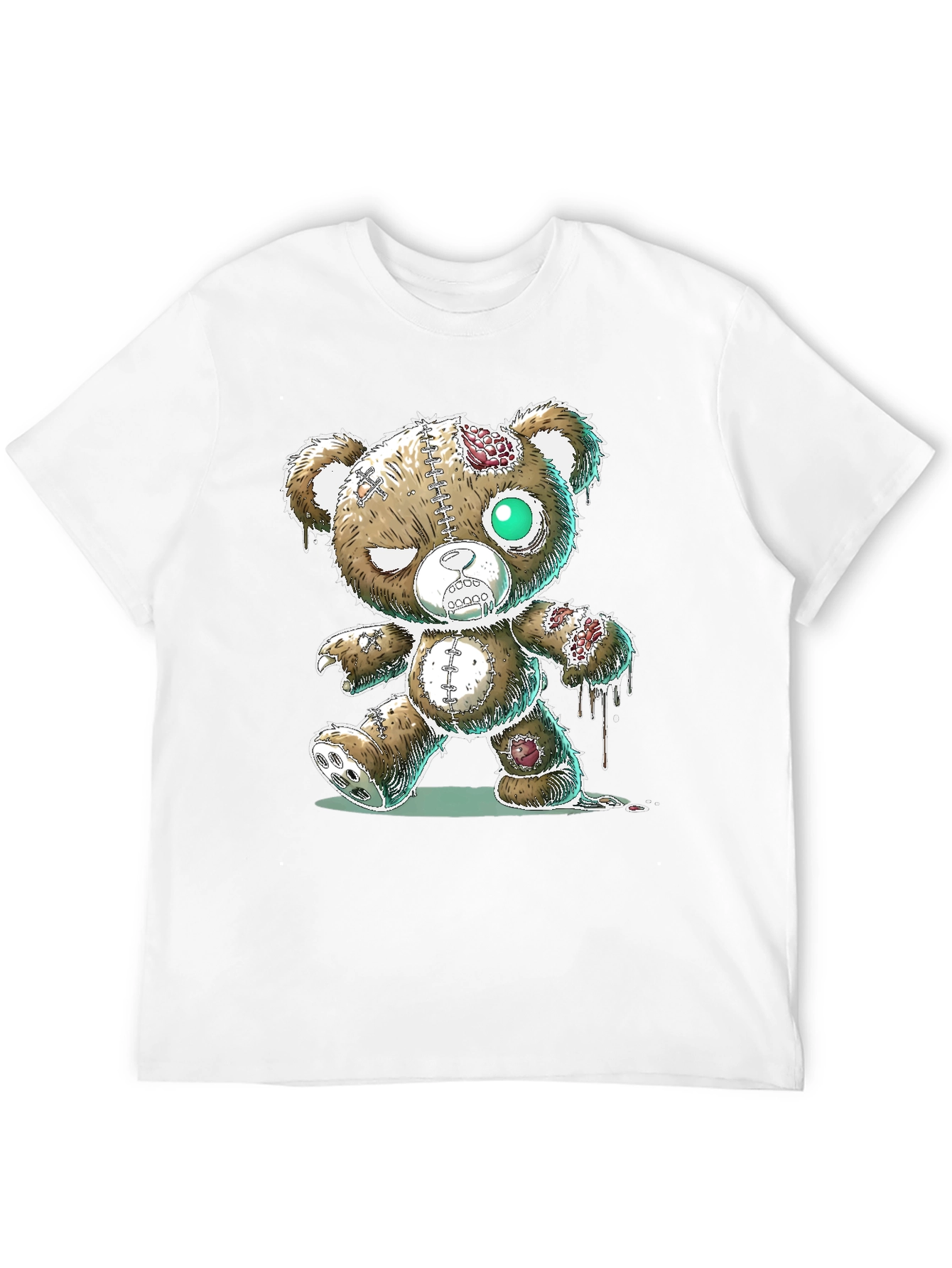 Zombie Teddy Bear Graphic T-Shirt