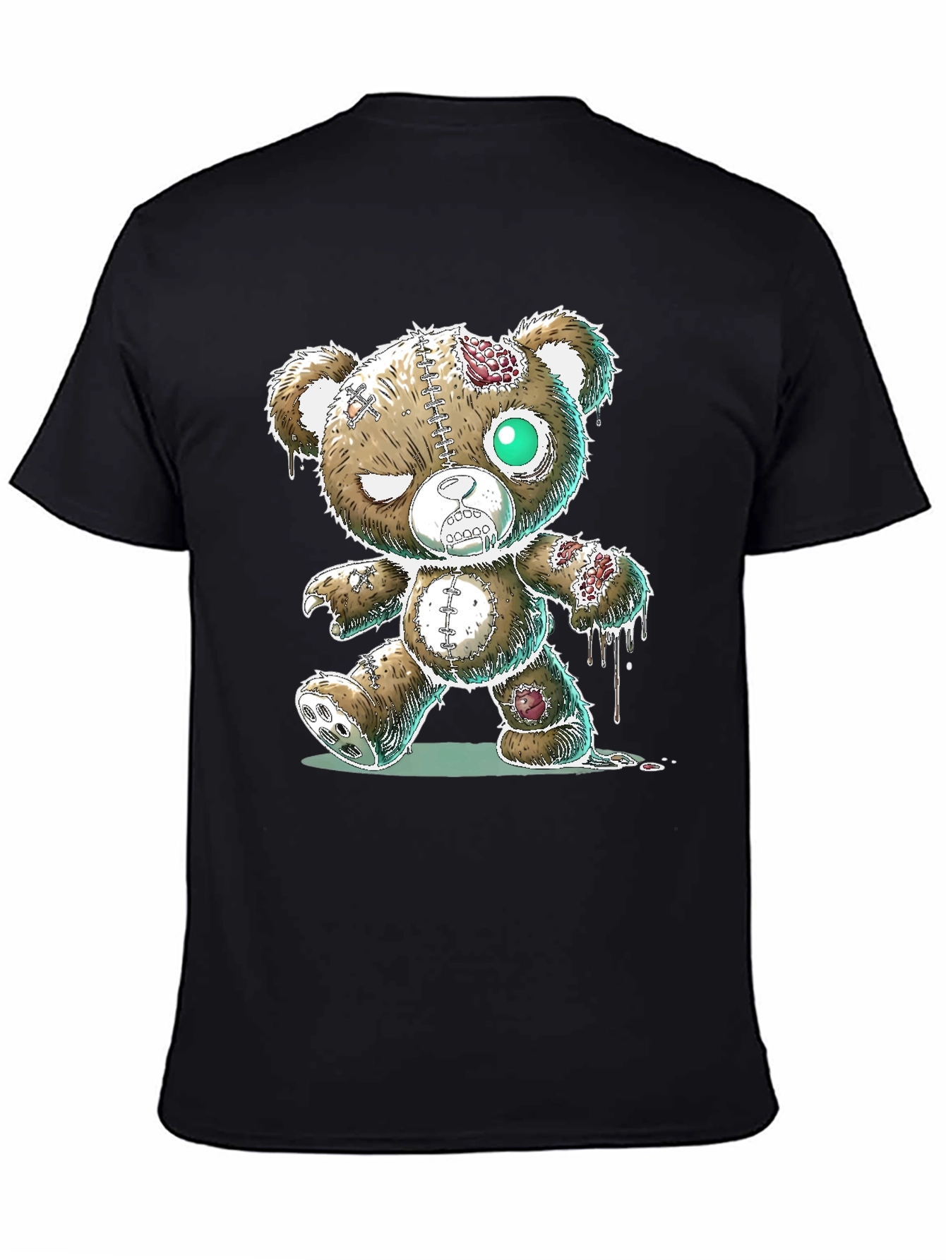 Zombie Teddy Bear Graphic T-Shirt