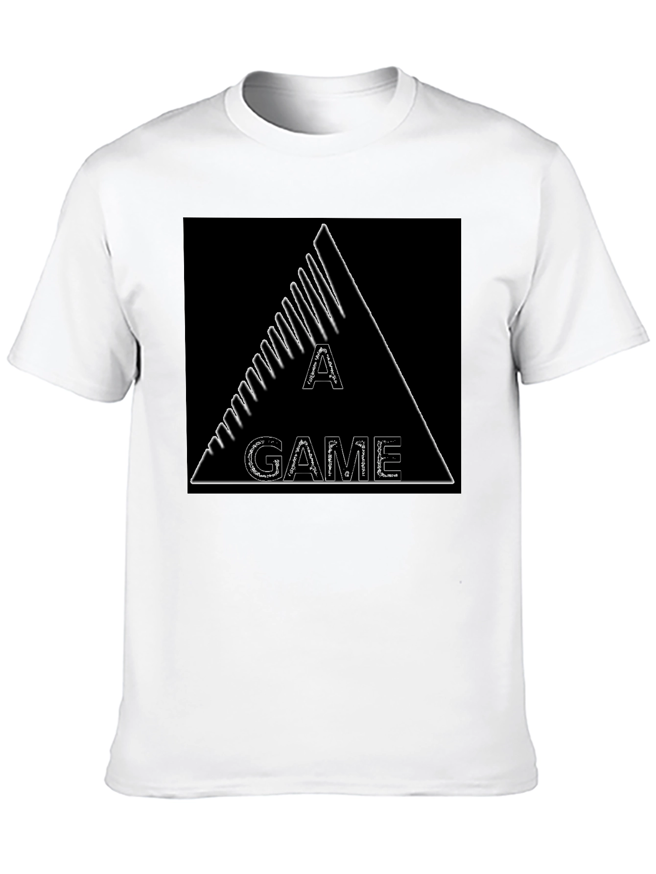 A Game Triangle Graphic Black T-Shirt