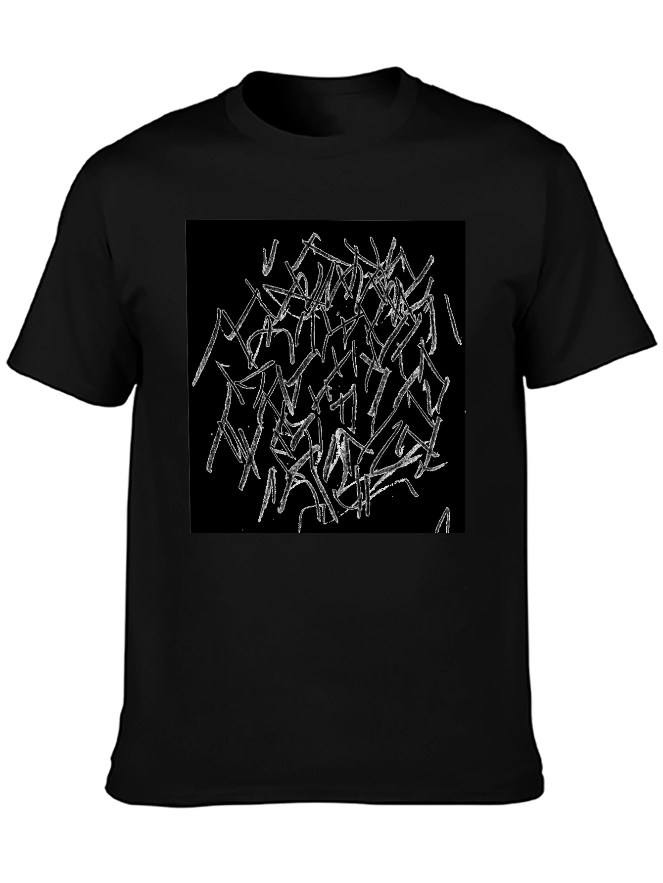 Abstract Graphic Black T-Shirt
