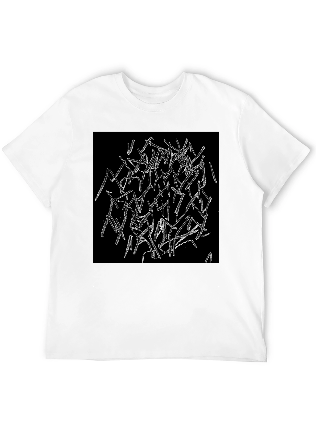 Abstract Graphic Black T-Shirt