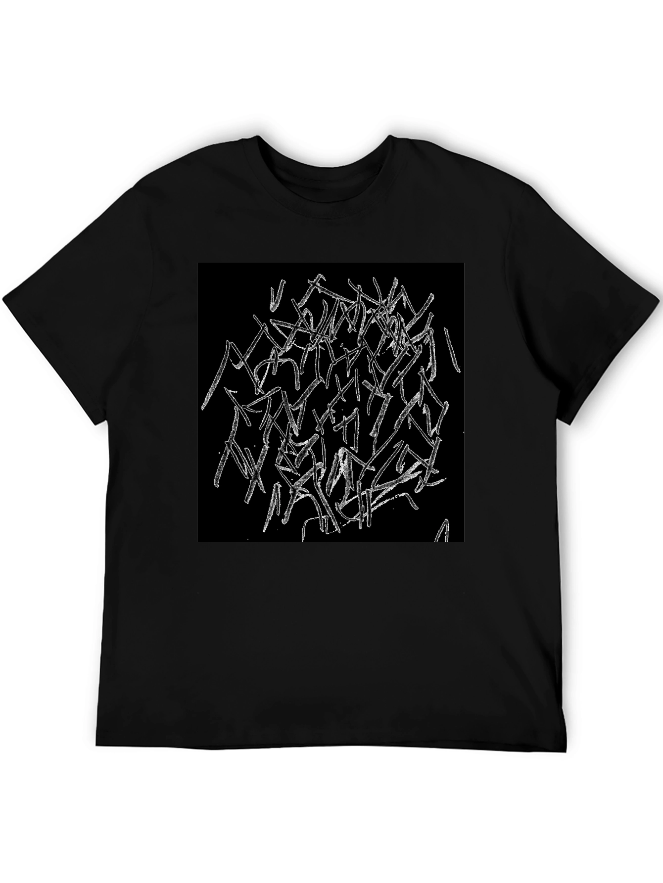 Abstract Graphic Black T-Shirt