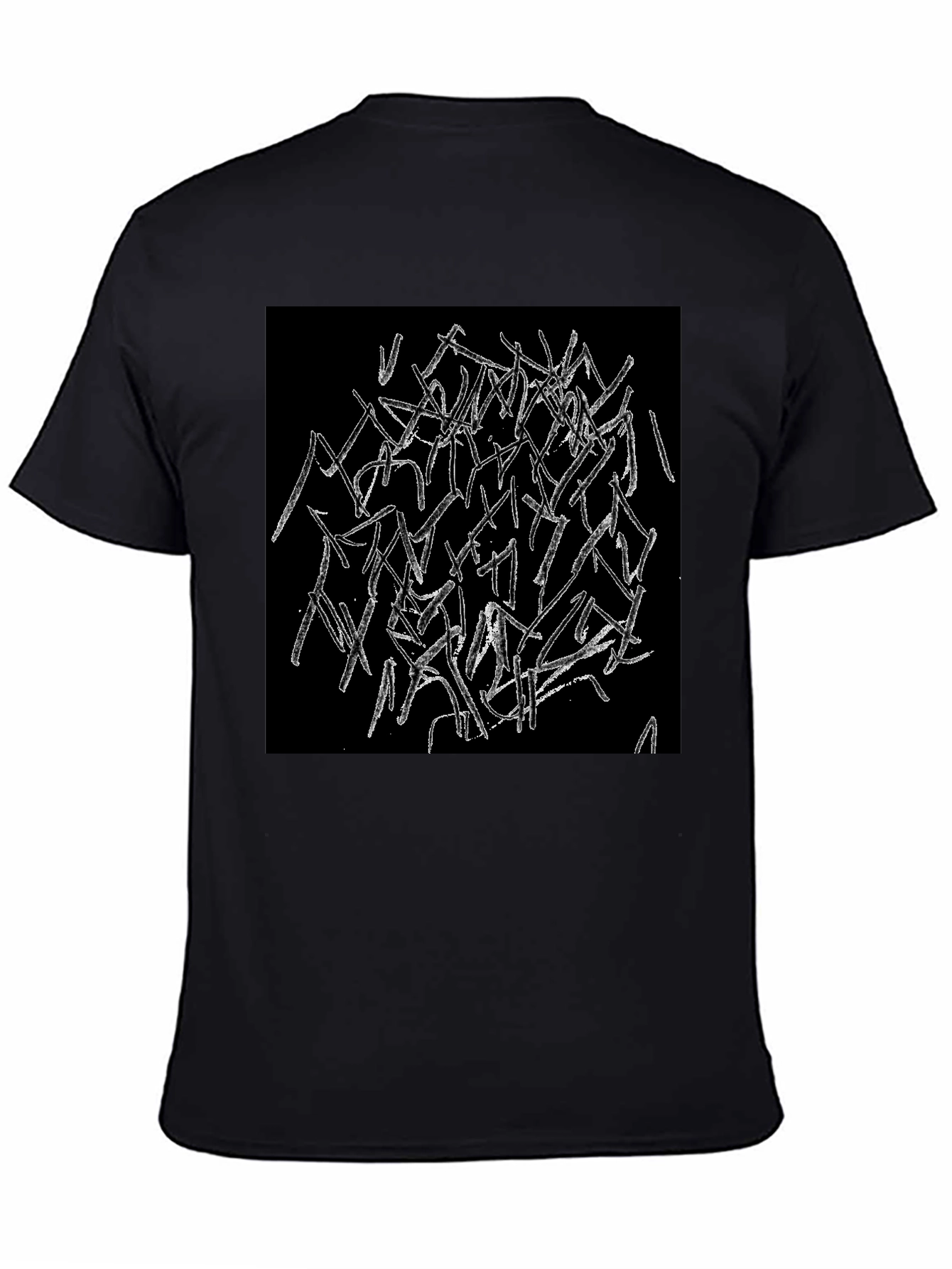Abstract Graphic Black T-Shirt